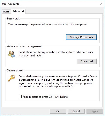 ユーザー アカウント