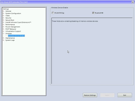 BIOS do Cliente Dependente Wyse 5070 AIO