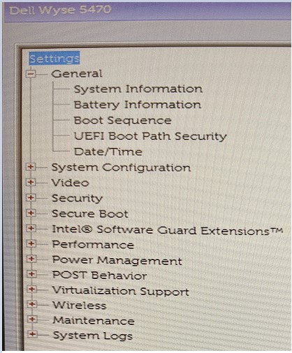 Dell Wyse 5470 BIOS