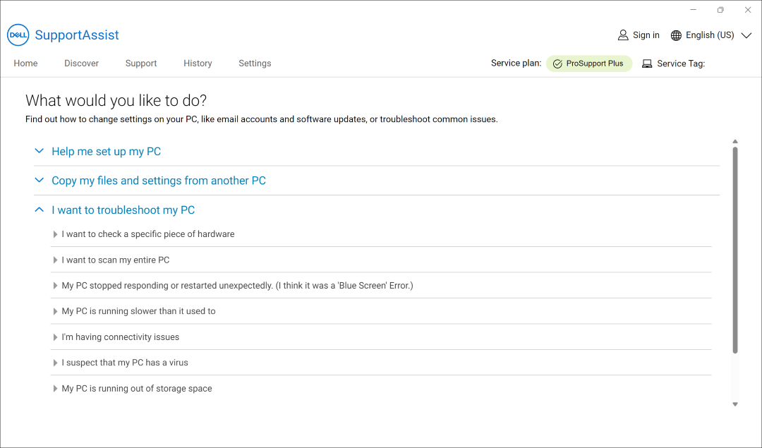 I want to scan a specific piece of hardware option in SupportAssist version 4.0.3