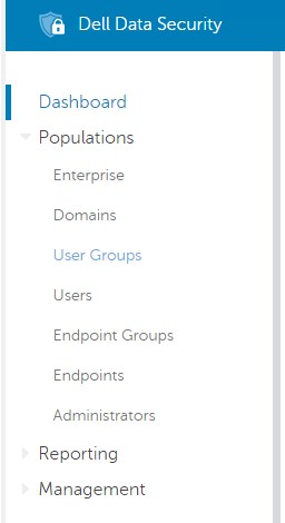 Popülasyon Kullanıcı Grupları'na > gidin