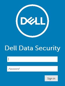 Dell Data Security Console'da oturum açın
