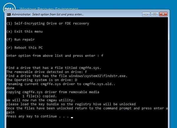 Rename cmgffe.sys to cmgffe.sys.old