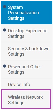 Haga clic en Wireless Network Settings