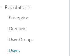 Haga clic en Users en Populations