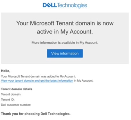 Klient otrzymuje pocztą elektroniczną potwierdzenie istniejącej