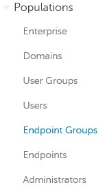 Cliquez sur Groupes de points de terminaison