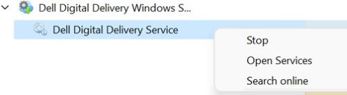 Dell digitale leveringsservice stoppen
