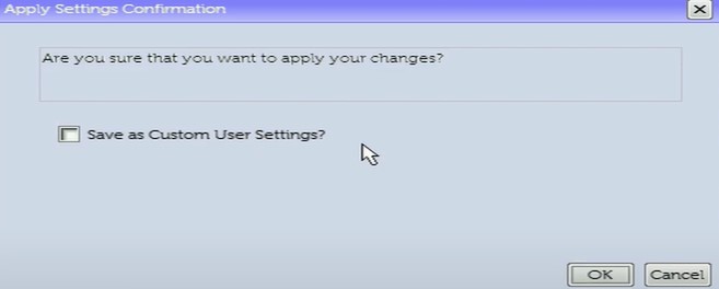 ¿Guardar como Custom User Settings?