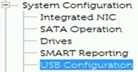 Configuración del USB