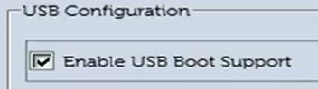 Enable USB Boot Support (Activar compatibilidad de arranque USB)