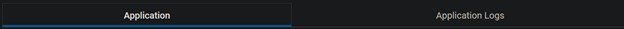 Choose Application or Application Logs