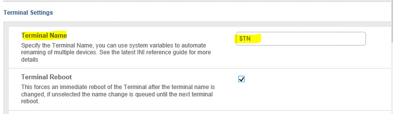 Adicionar parâmetro &TN ao nome do terminal