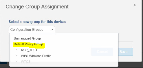 Cliquez sur Changer de groupe.