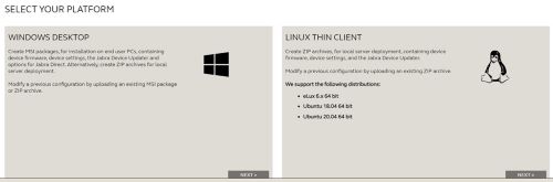 Seleziona la tua piattaforma