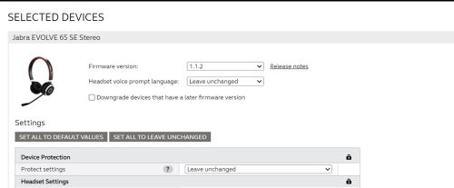 Selezionare il firmware