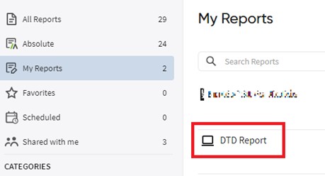 Zoek het nieuwe rapport in Rapporten