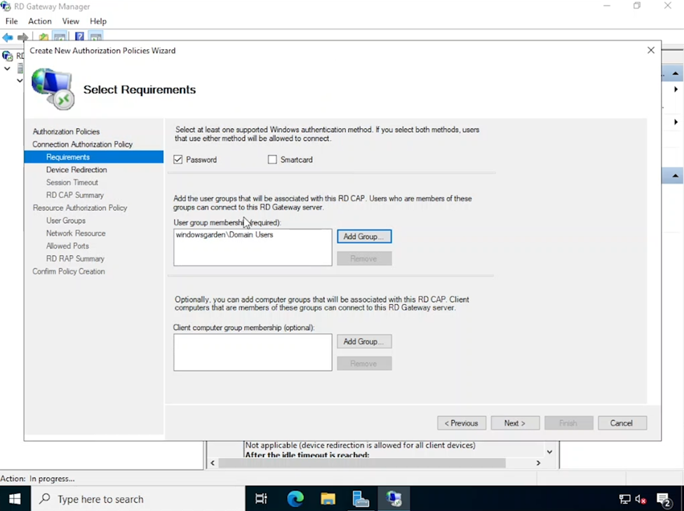 Tworzenie nowych zasad autoryzacji połączenia
