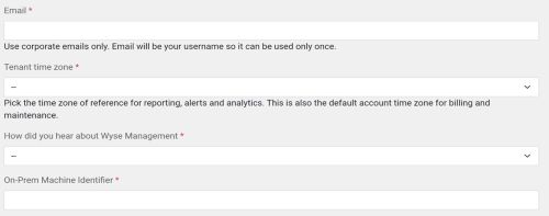 Entering customer registration information