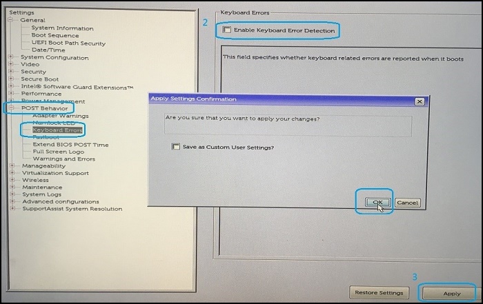 System BIOS komputera firmy Dell