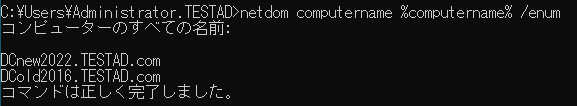 netdomコマンド実行例