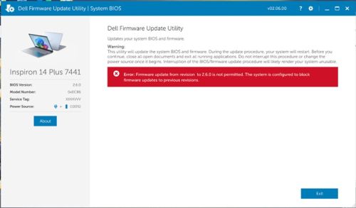 If Allow BIOS Downgrade is Disabled Dell Laptops Cannot Flash BIOS to 2