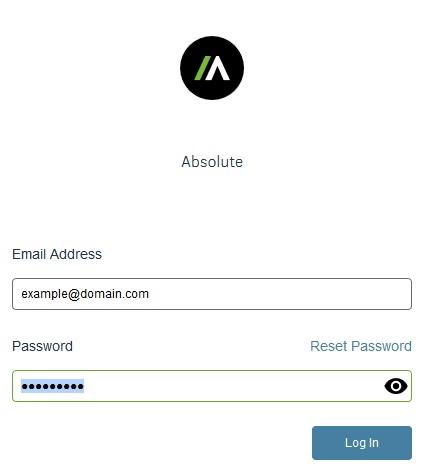 Absolute web console login