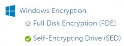 Self-Encrypting Drive (SED) option