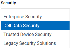 Dell Data Security-Option