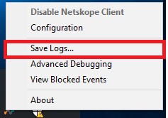 Save Logs option