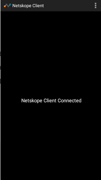 Netskope Client Connected status