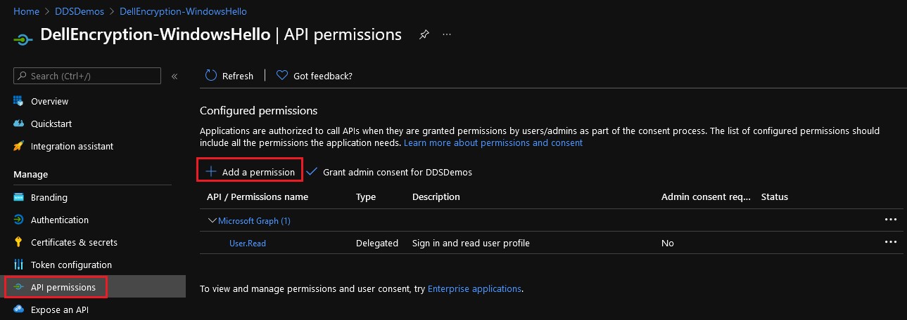 API Permissions