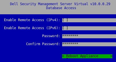 Database Access menu