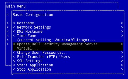 Update Dell Security Management Server Virtual