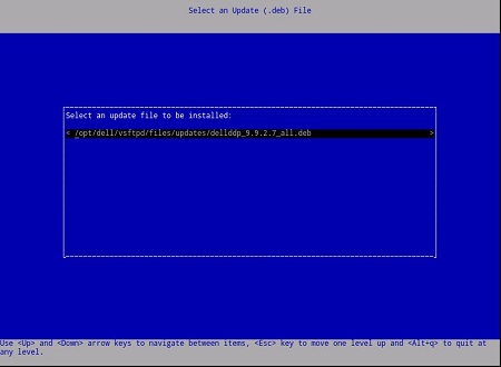 Selecting an update file