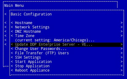 Actualización de DDP Enterprise Server - VE