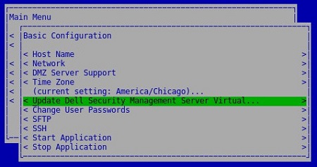 Mise à jour de Dell Security Management Server Virtual