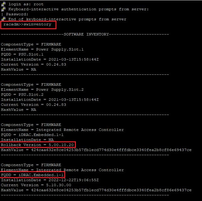 Steps to Roll Back iDRAC9 Firmware using the iDRAC9 user interface and