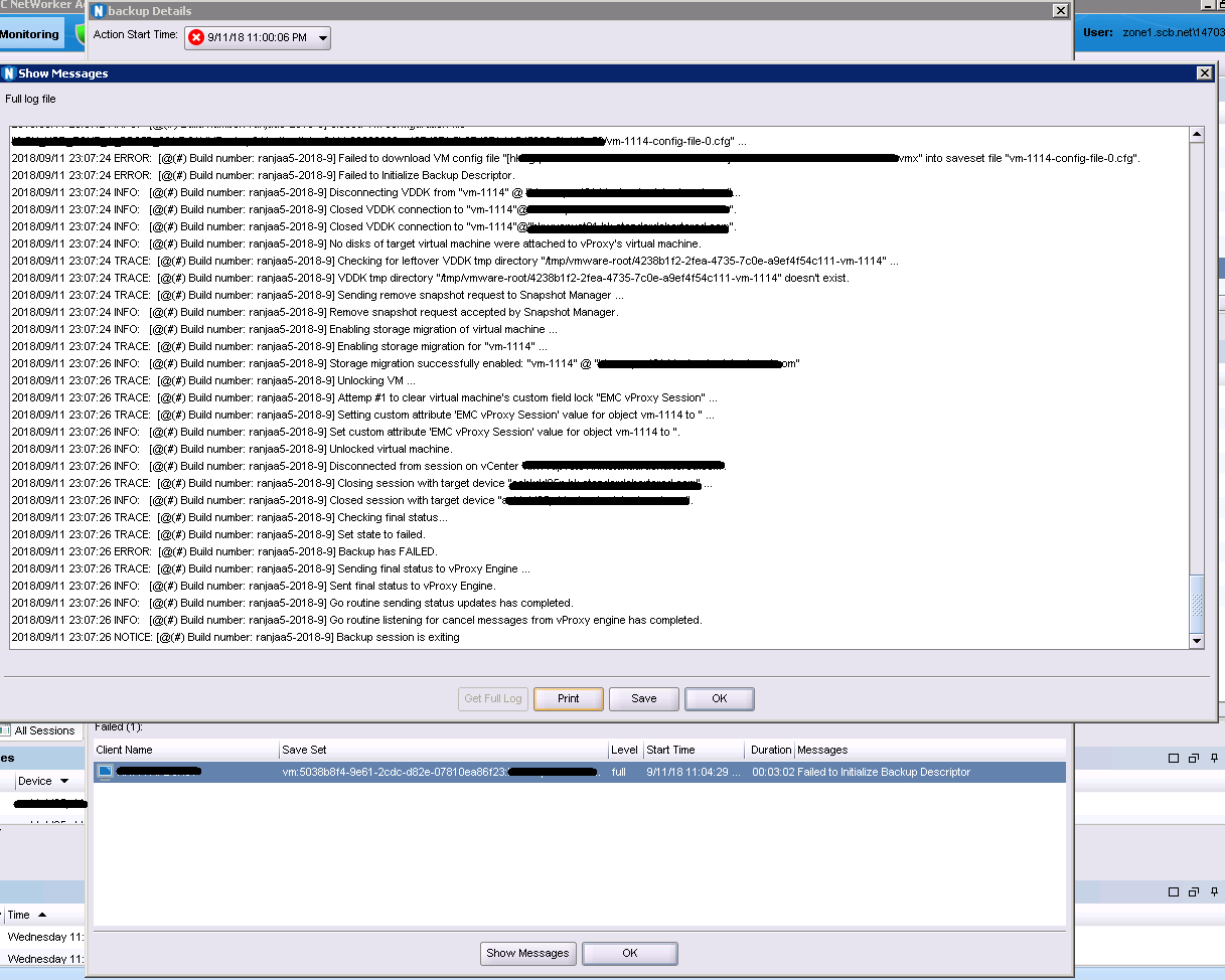 NetWorker NVPvProxy backup fails with error message "failed to