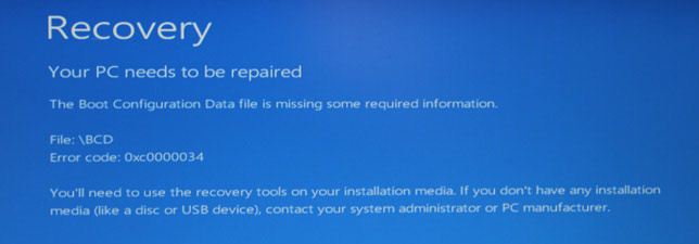 Windows Blue Screen Error