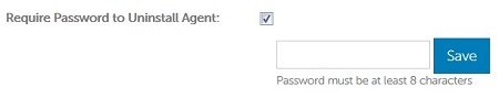 Require Password to Uninstall Agent