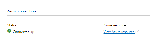 Afsnittet i Windows Admin Center viser klyngestatus som 