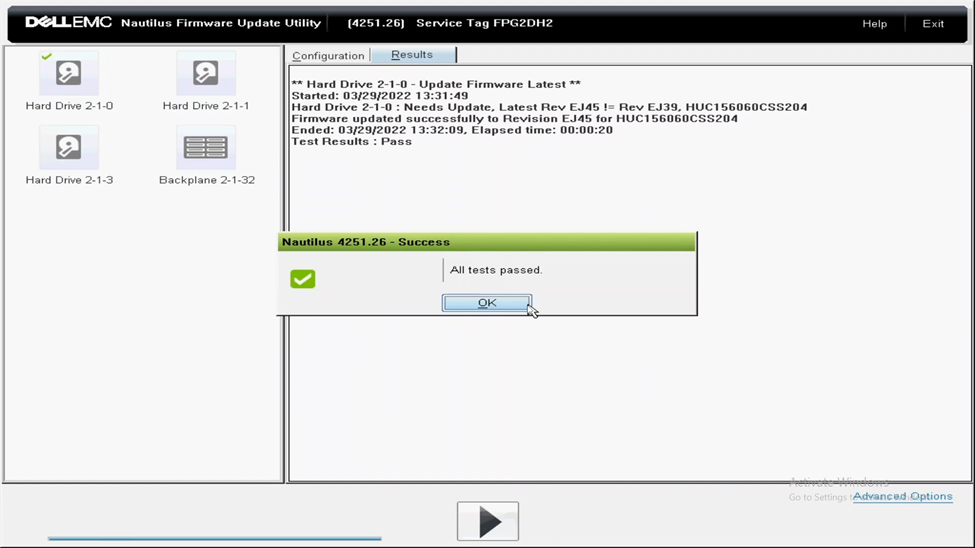 Import drive firmware into nautilus utility dell us