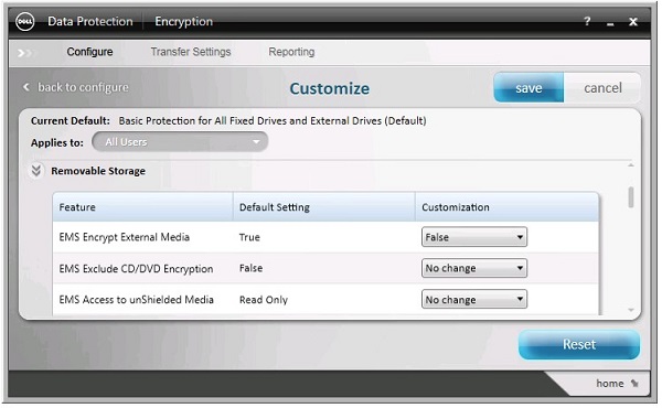 EMS Encrypt External Media false