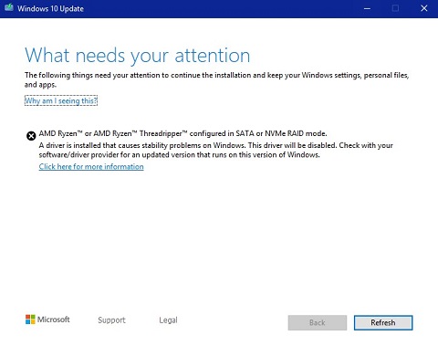 Dell AMD RAIDおよびAMD RyzenシステムでのWindows 10 1903