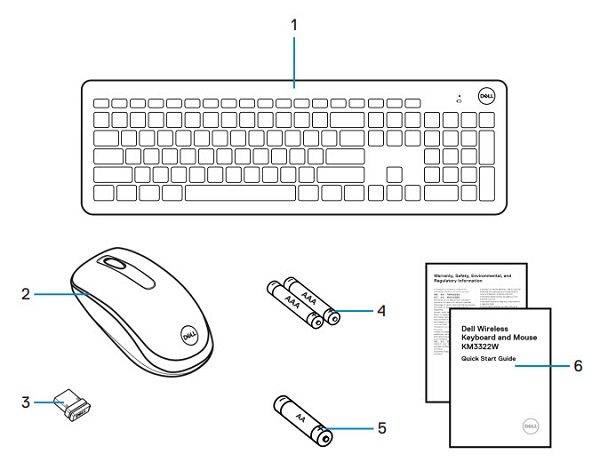 Dell Wireless Keyboard and Mouse - KM3322W