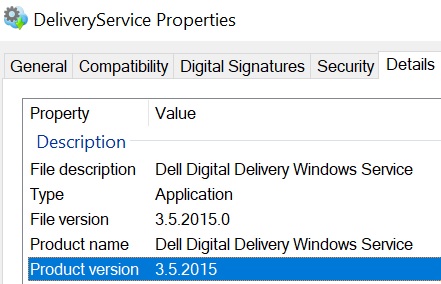 Свойства услуги Legacy Delivery