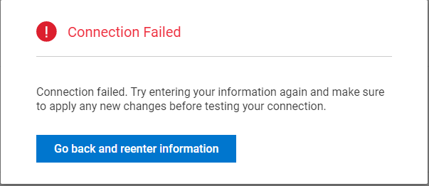 Connection failed