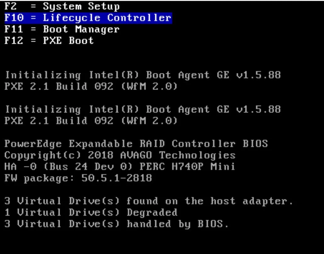 通过F10 Lifecycle Controller创建阵列的方法 Dell 中国