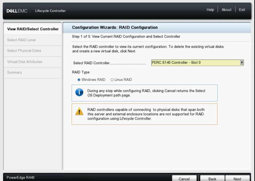 通过F10 Lifecycle Controller创建阵列的方法 Dell 中国